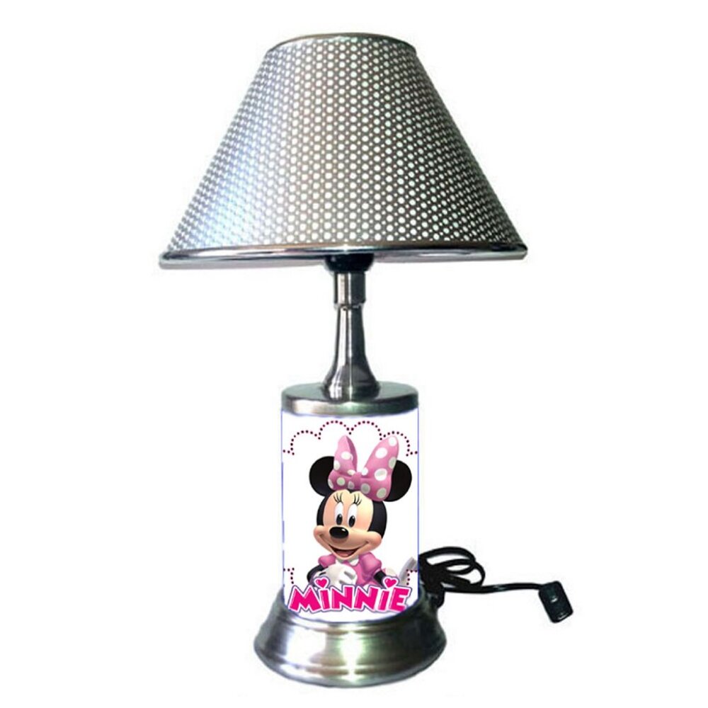 Minnie Mouse lamp with chrome finish shade